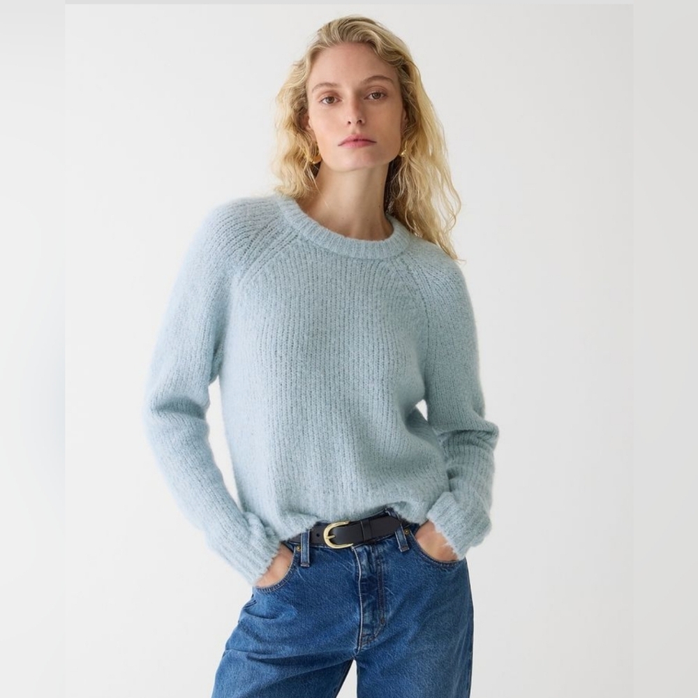 J. CREW Sweater in brushed Italian yarn, Blue, S, GUC